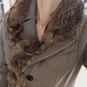 Harricana Real Fur And Wool Braided Scarf .